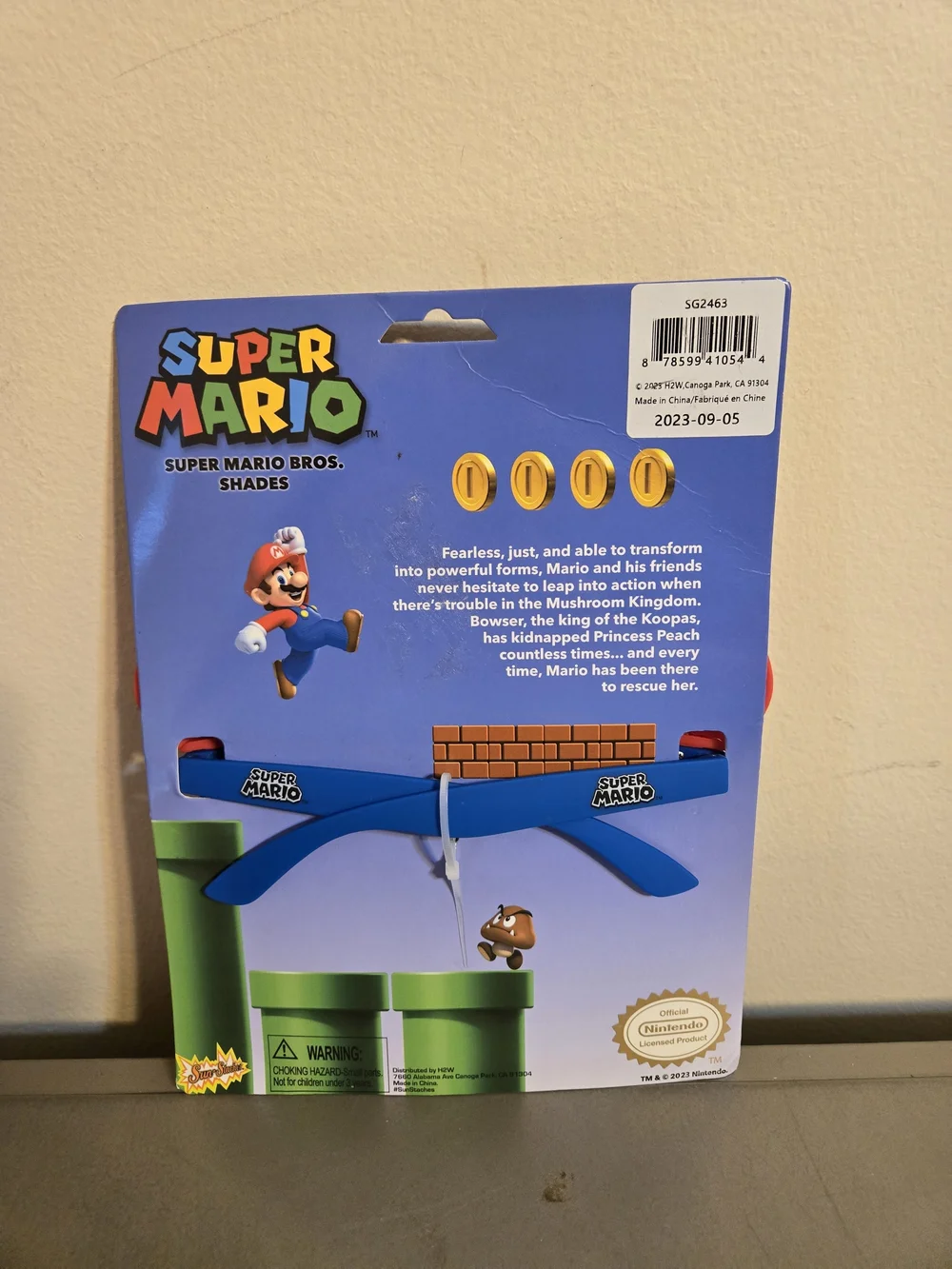 Nintendo Super Mario Sun-Staches Costume Sunglasses
